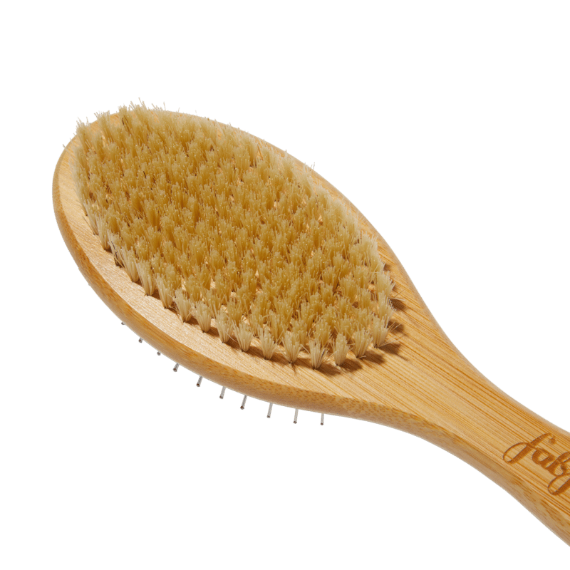 Bamboo Pin & Boar Bristle Dual Sided Dog Brush