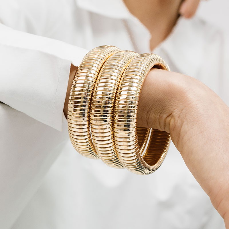 Flex Snake Chain Stretch Bracelet Set