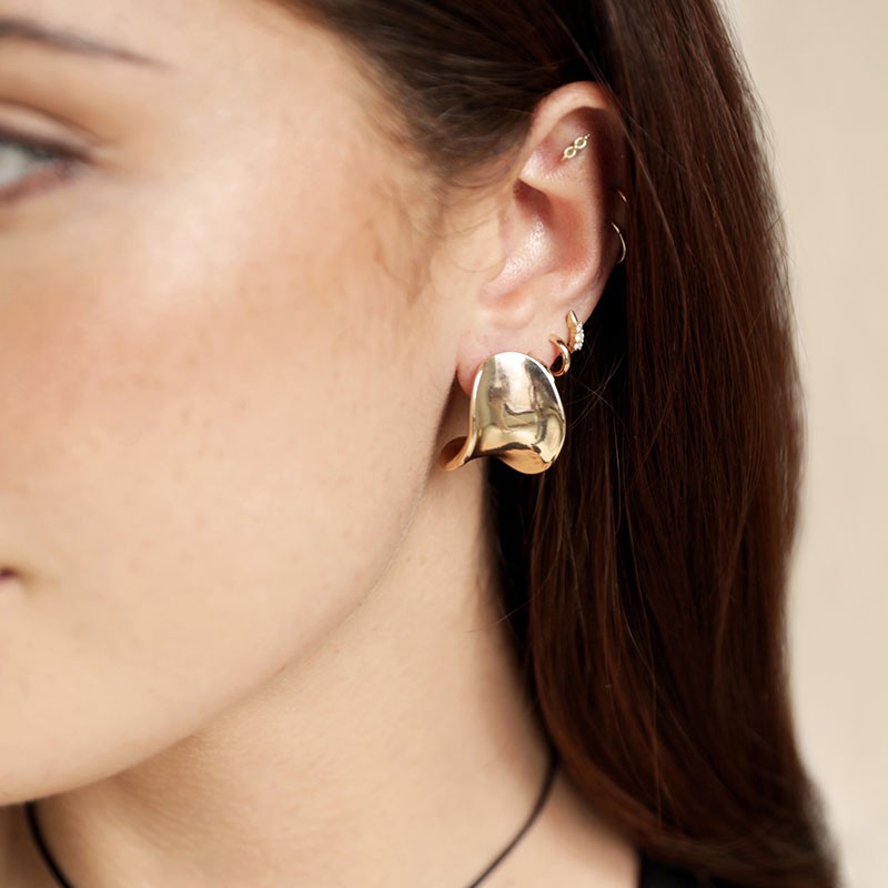 Curved Stud Earrings