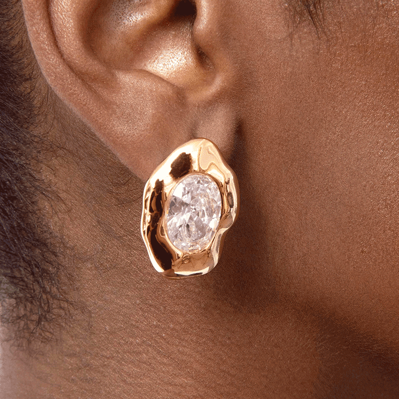 Molten Glow Crystal Studs