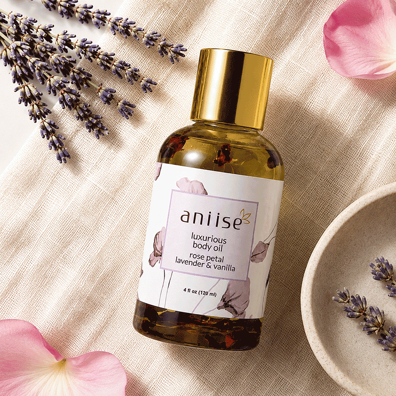 Rose Petal Body Oil (Lavender & Vanilla)