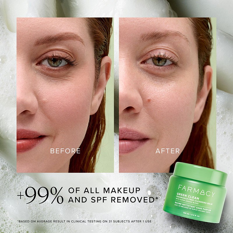 Mini Green Clean Makeup Removing Cleansing Balm Fragrance Free