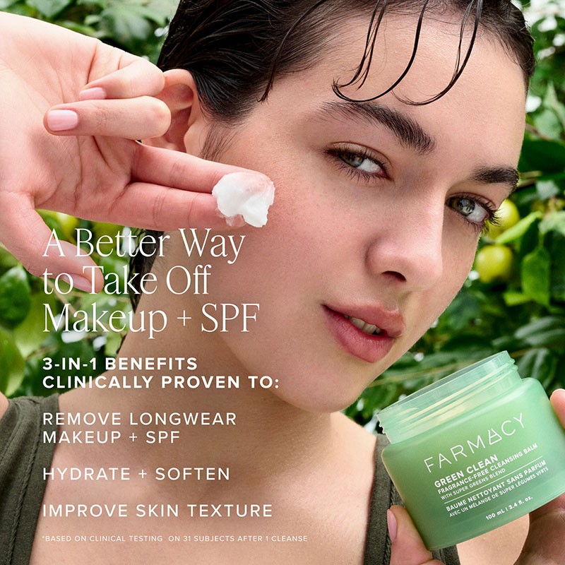 Mini Green Clean Makeup Removing Cleansing Balm Fragrance Free