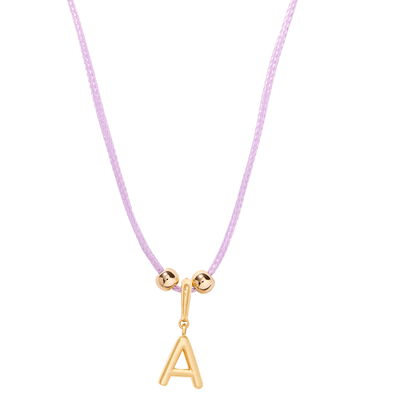 Laguna Lavender Initial Necklace