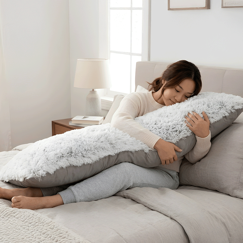 Long hair Shaggy Body Pillow