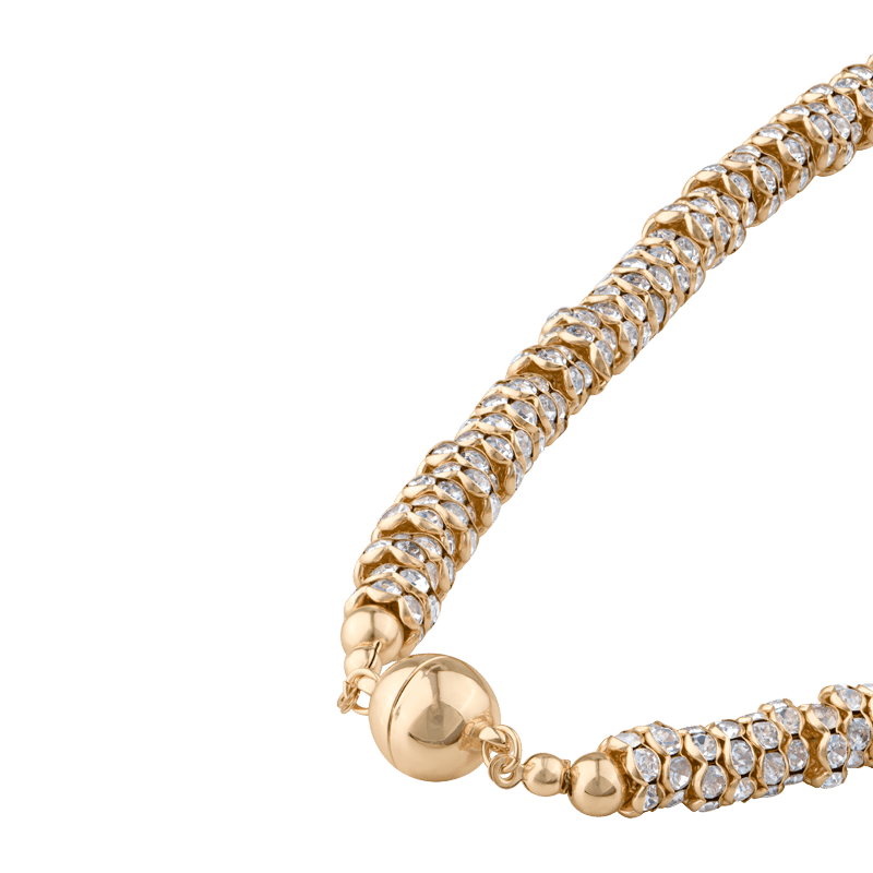 Rondelle Pearl Drop Statement Necklace