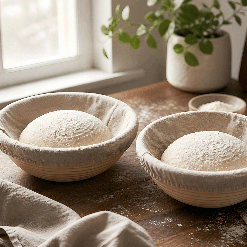 Round Bread Proofing Bannetons with Liners (2 Pack)