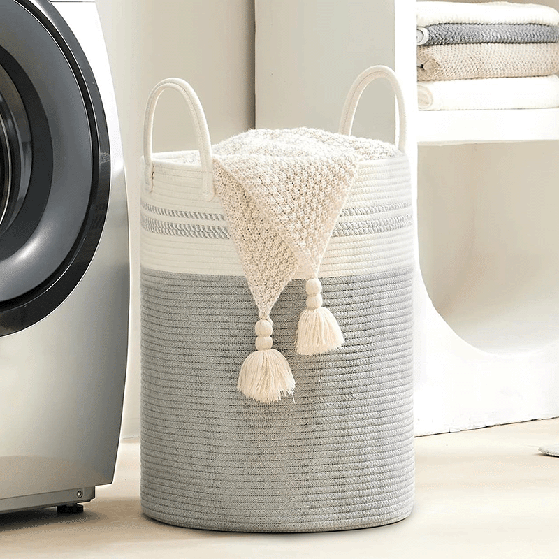Two-Tone Large Laundry Hamper