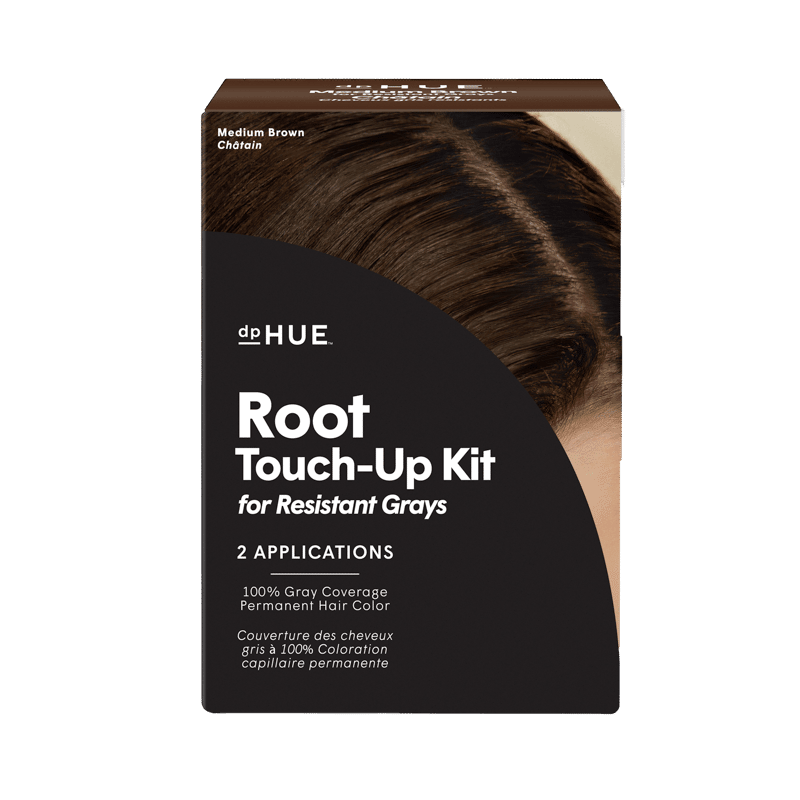 Root Touch Up Kit for Resistant Grays - Medium Brown