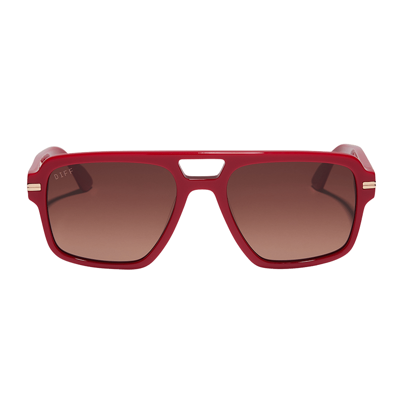 Julien Red + Brown Gradient Sunglasses