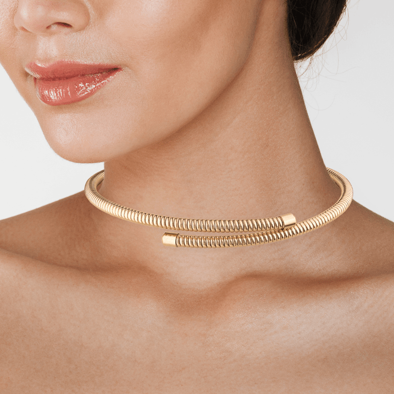Snake Chain Wrap Statement Necklace