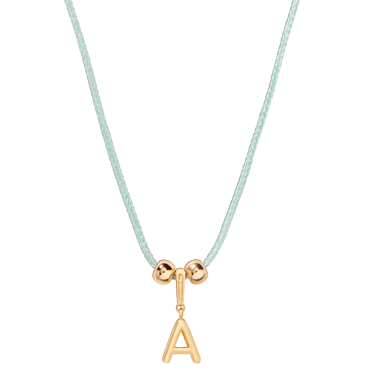 Laguna Mint Initial Necklace