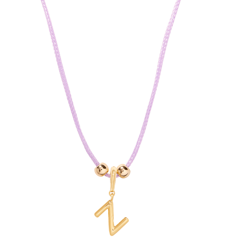Laguna Lavender Initial Necklace