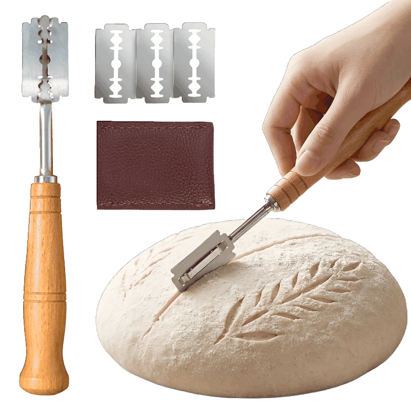 Bread Scoring Tool Set with Wooden Handle