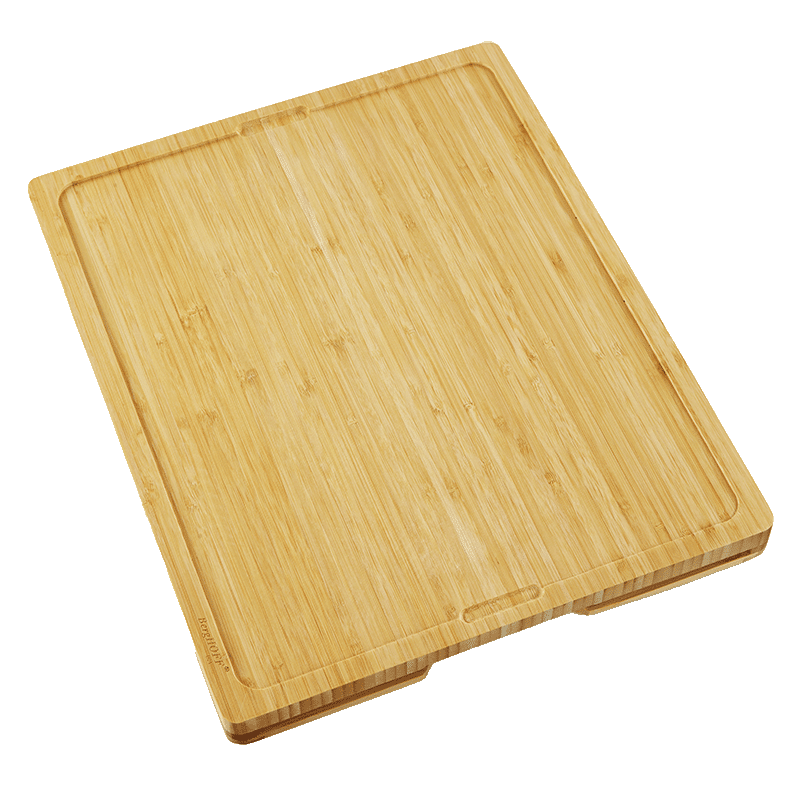 4 Piece Bamboo Cutting Board with Multi-Colored Inserts