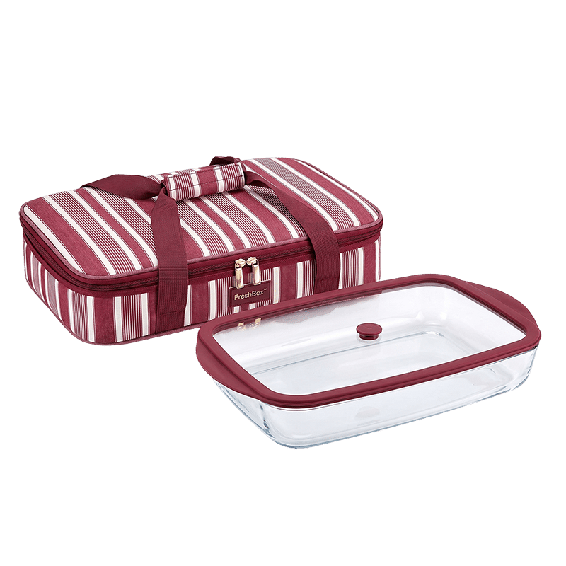 Merlot and Ivy Stripe Casserole Carrier