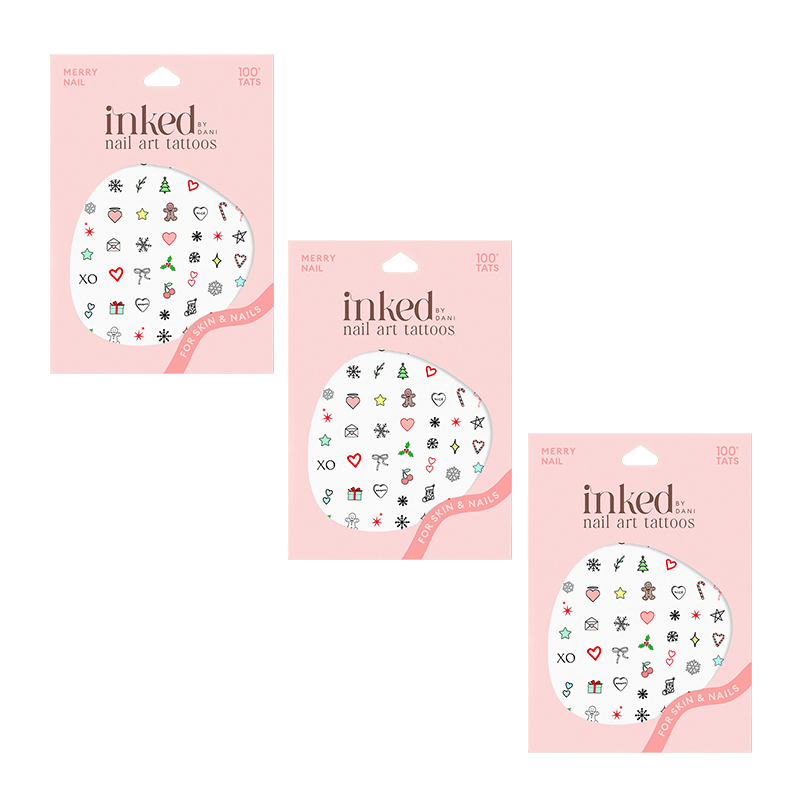 Happy + Merry Nail Art Set of 3 