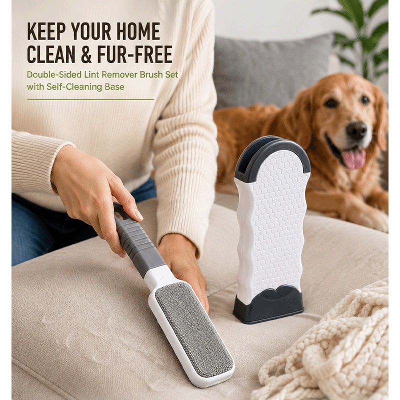 Double Sided Lint Remover Brush and Travel Brush