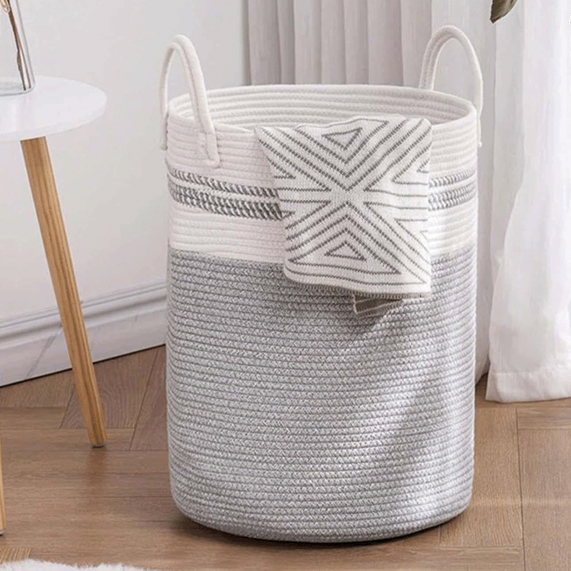 Two-Tone Large Laundry Hamper