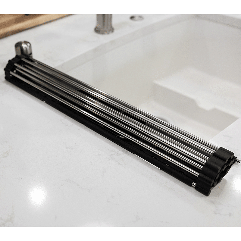 Roll-Up Over the Sink Drying Rack with Utensil Organizer (2 pack)