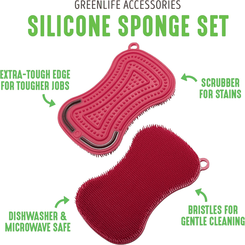 Multipurpose Silicone Holder & Scrubber (2 Pack)