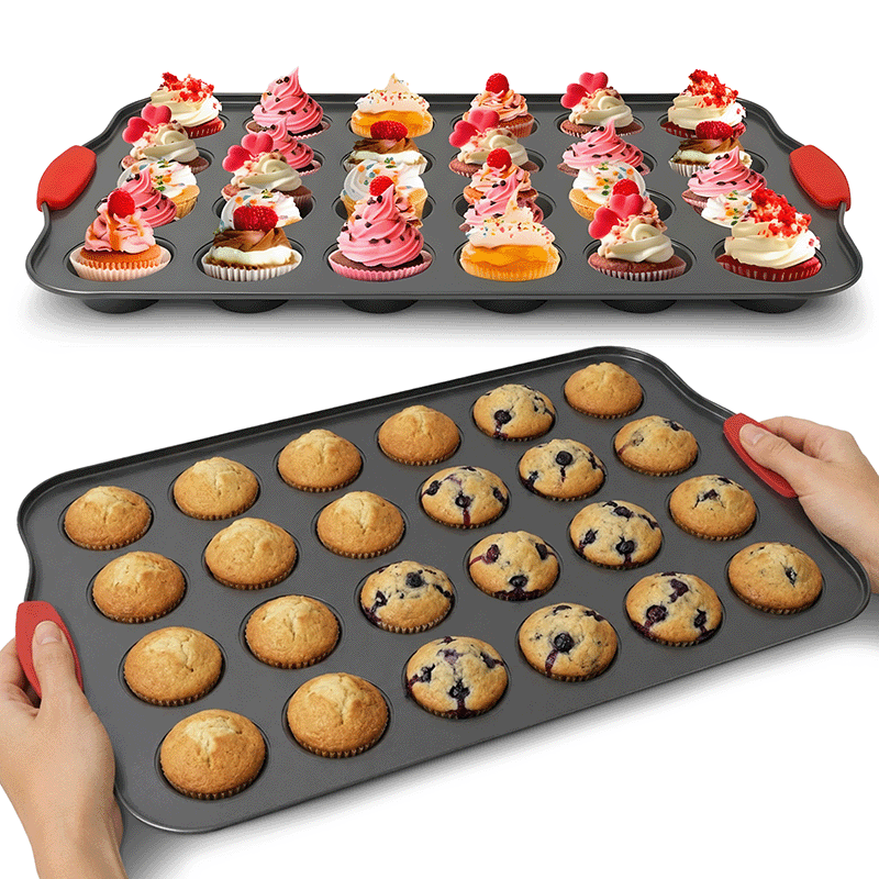 24 Cup Ceramic Mini Muffin Pans (2 Pack)