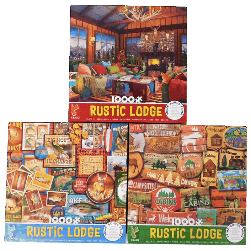 1000 Piece Rustic Puzzle (3 Pack)