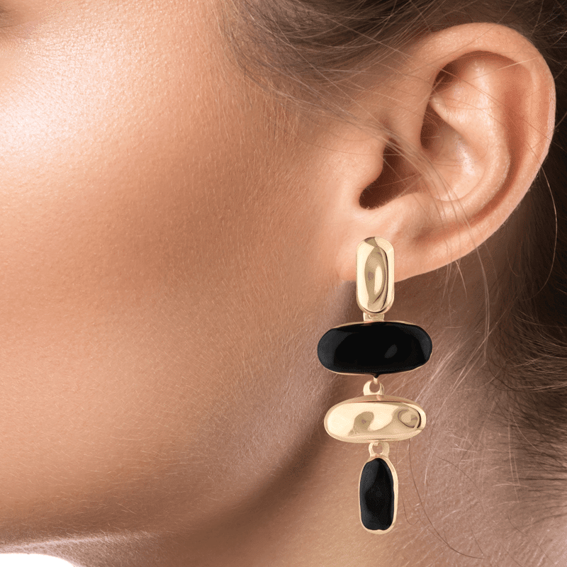Sculptural Resin Statement Drop Earring