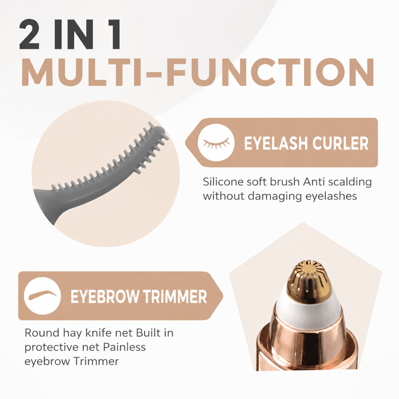 2-in-1 Heated Lash Curler & Brow Trimmer