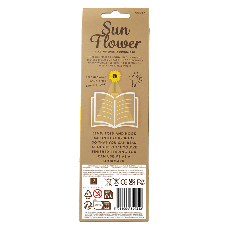 Sunflower Reading Light and Bookmark