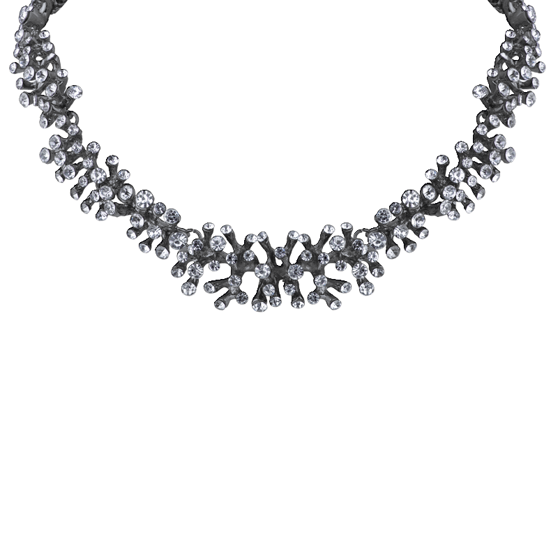 Graduated Cluster Riviere Sparkle Necklace