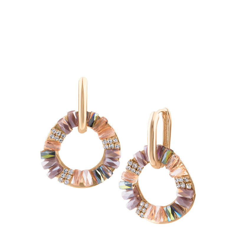 Baguette Crystal Hoop Drop Earring