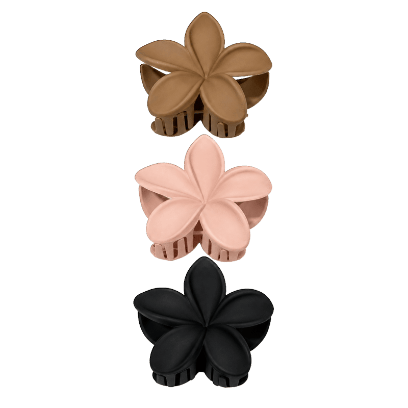 3 Pack Matte Daisy Claw Clip Set