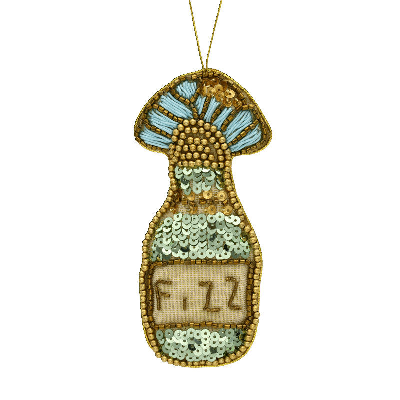 Fizz Champagne Beaded Ornament