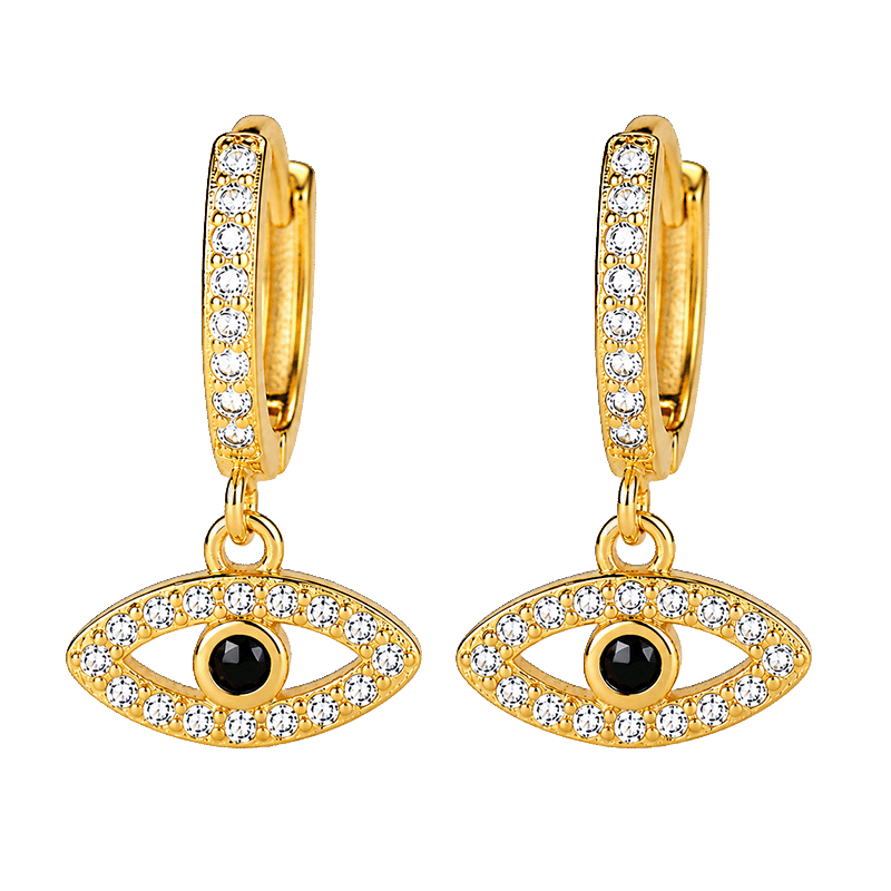 Gold Guardian Eye Earrings