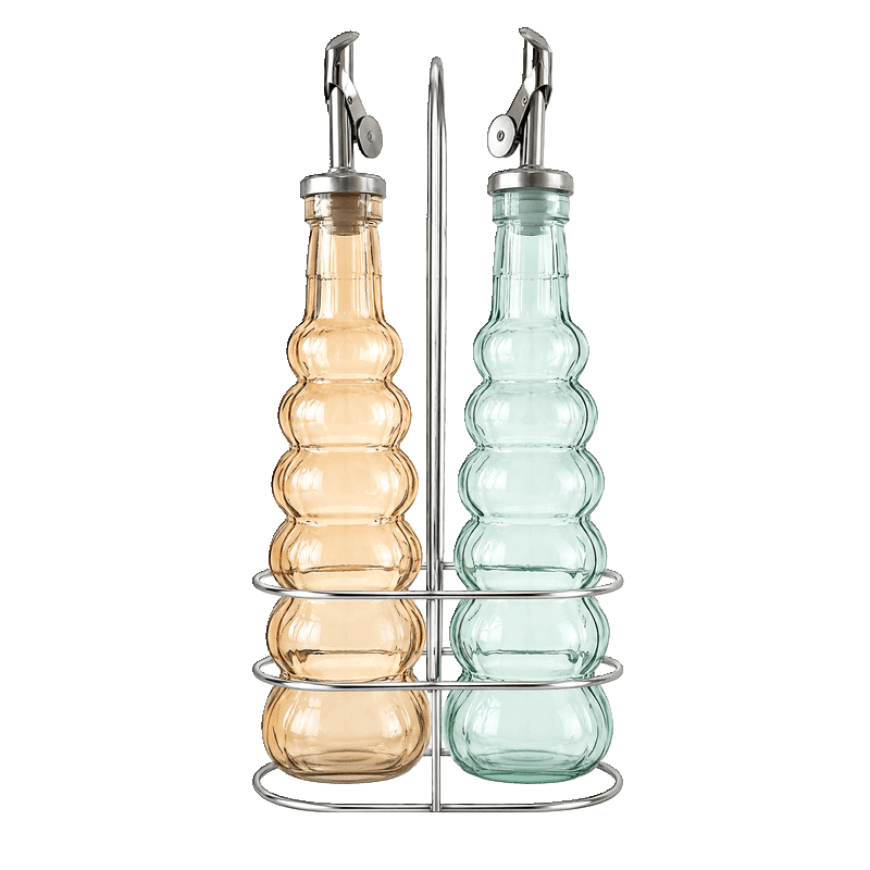 Glass Oil & Vinegar Dispenser Set