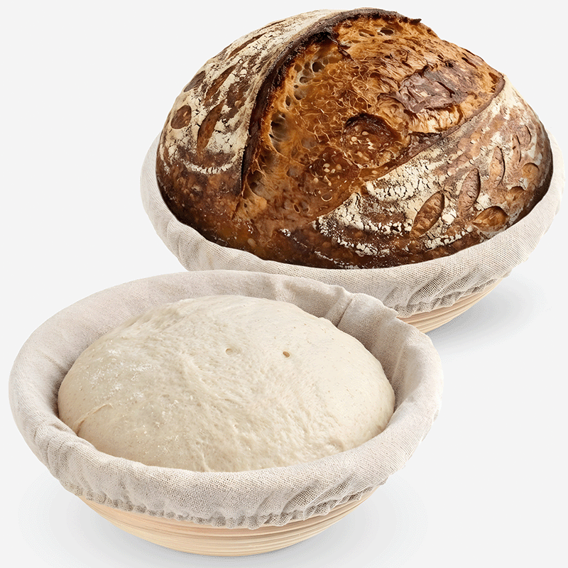 Round Bread Proofing Bannetons with Liners (2 Pack)
