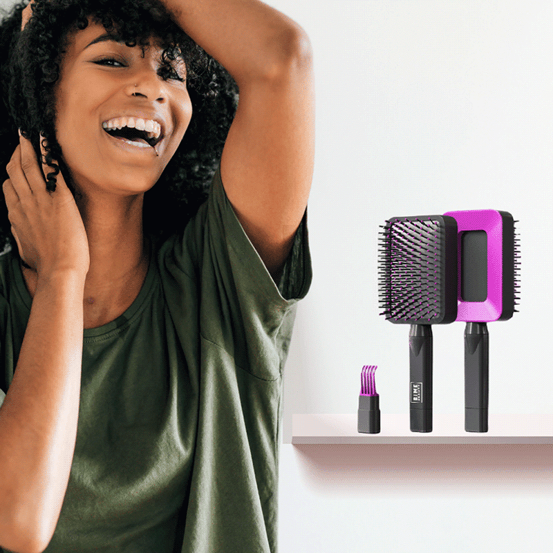 Self-Cleaning Hair Brush with Scraper