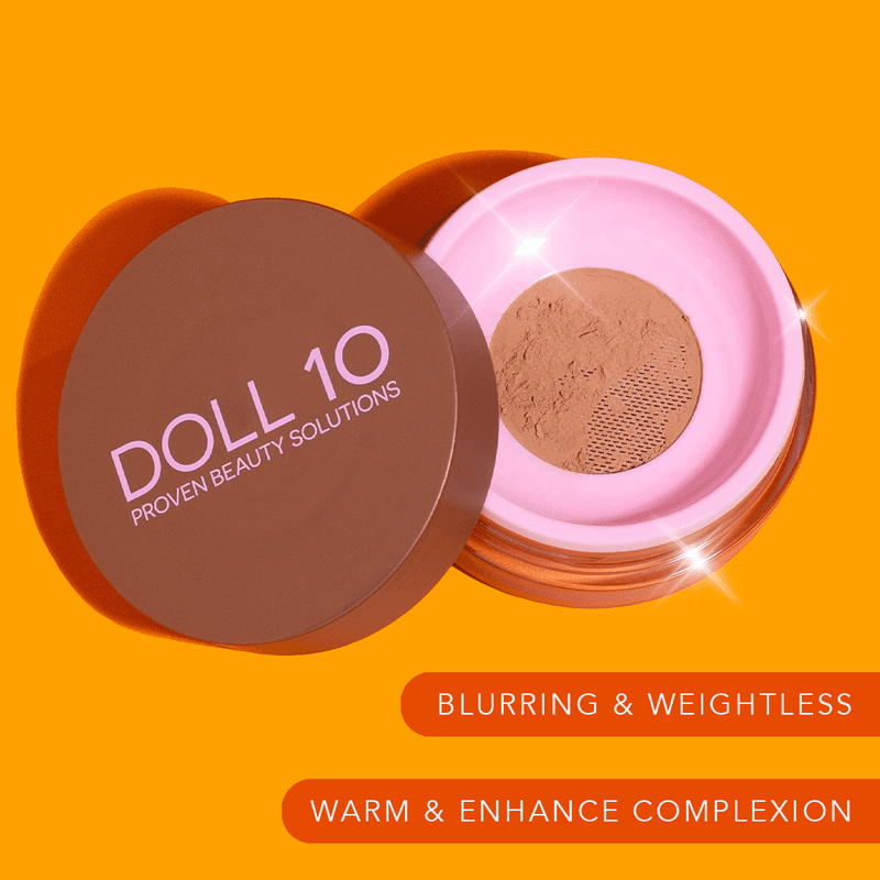 Doll Skin Warming Filter Powder & Cheek Color Infusion Duo with Brush