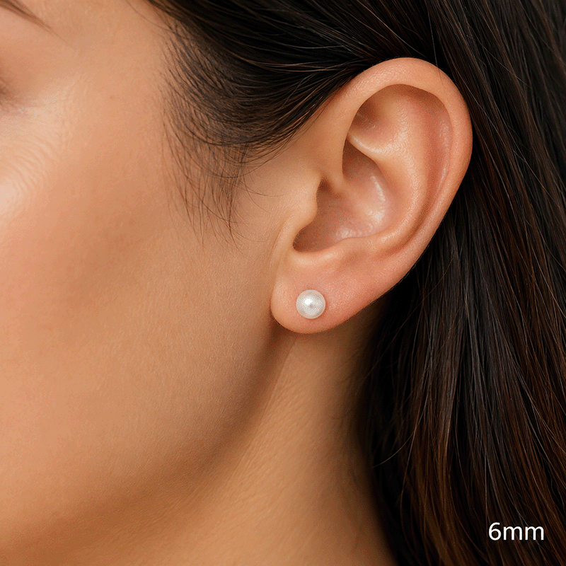Sterling Silver Pearl Studs