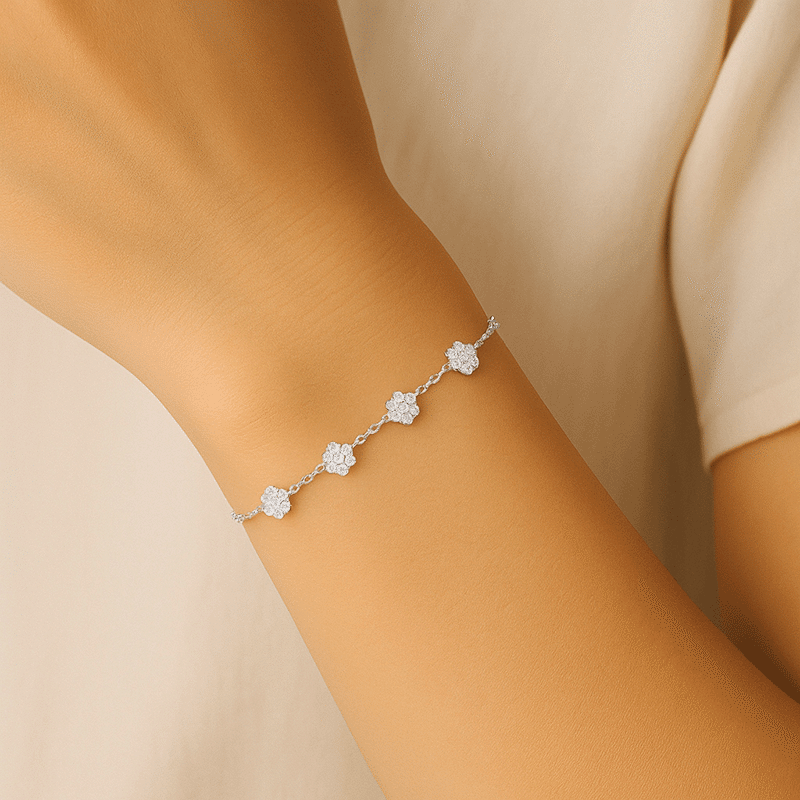 Floral Crystal Bracelet
