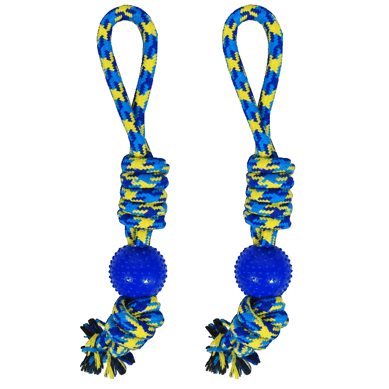 Knotted Rope with 2 Rings Dog Toy (2 pack)