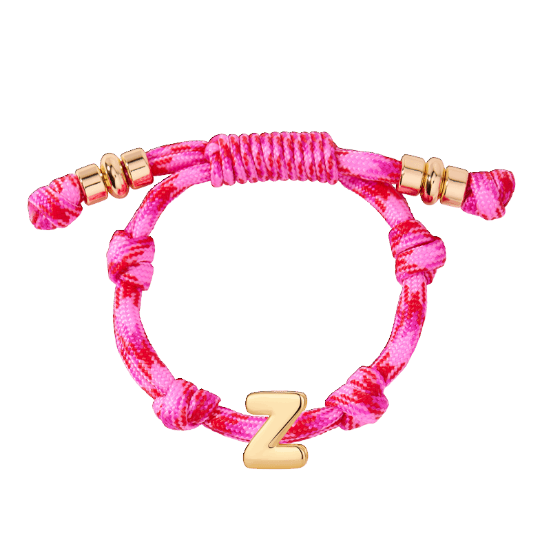 Venice Pink Initial Bracelet