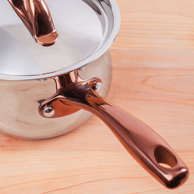 6.25 Ouro Gold Stainless Steel Saucepan