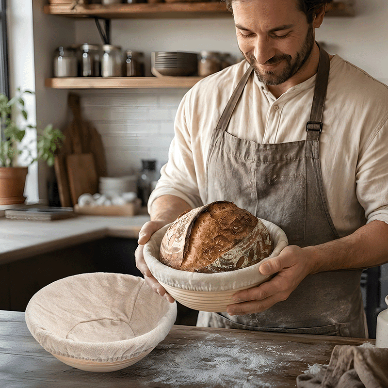 Round Bread Proofing Bannetons with Liners (2 Pack)