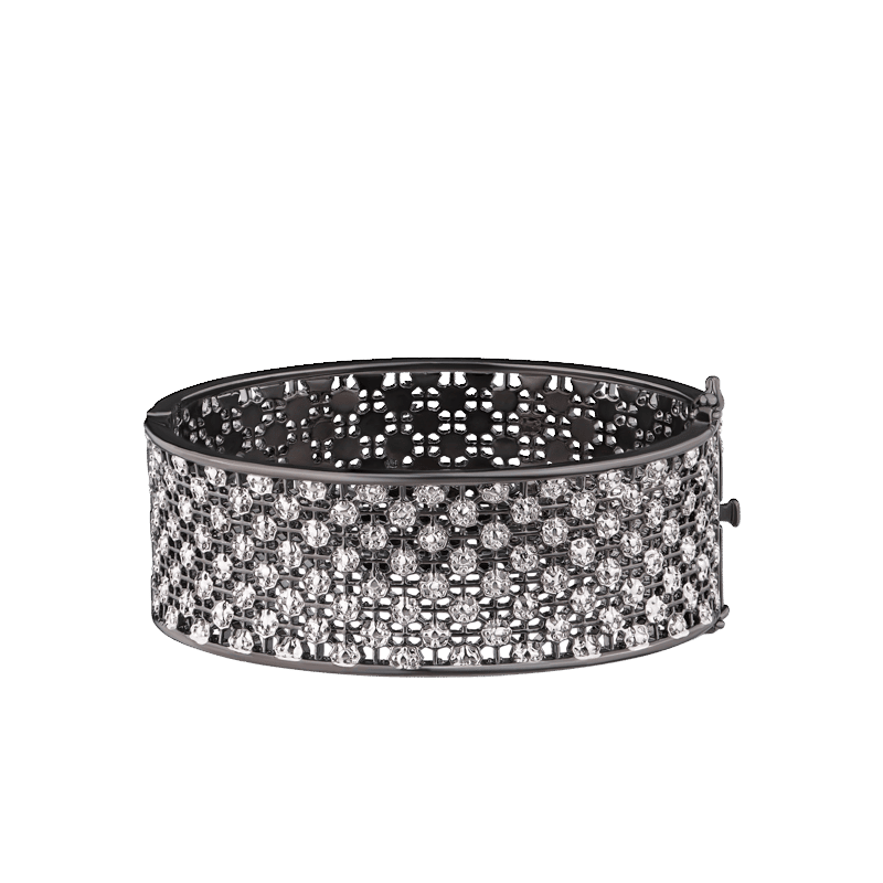10 Cttw Wide Lace Bangle