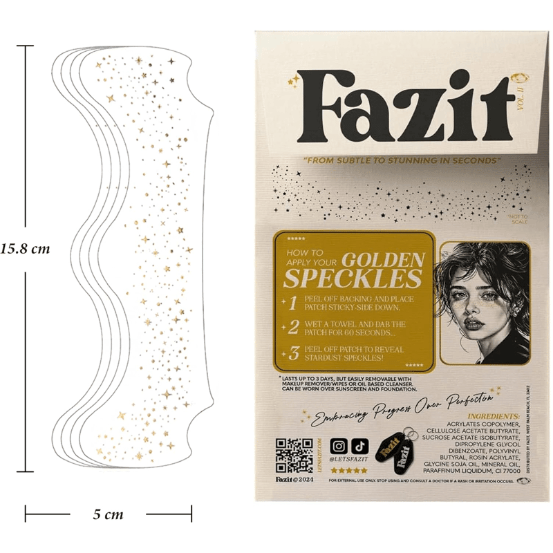 Gold Glitter Freckles Makeup Patches