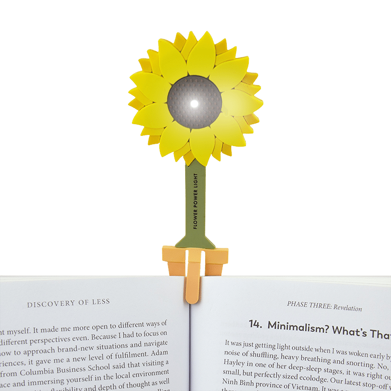 Sunflower Reading Light and Bookmark