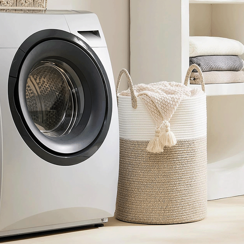 Two-Tone Large Laundry Hamper