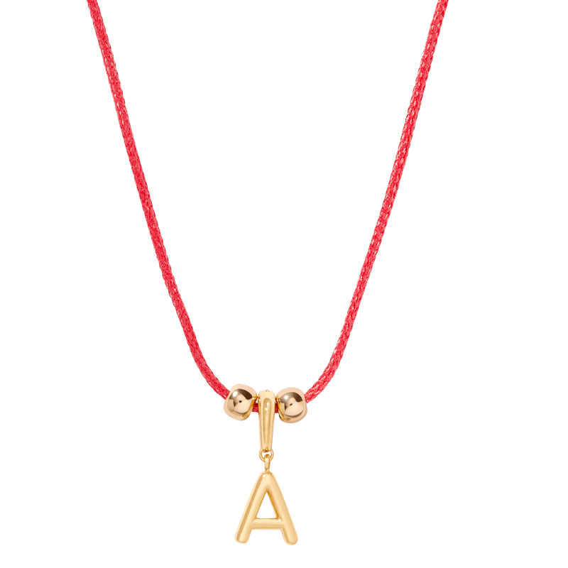 Laguna Red Initial Necklace
